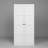 Scandinavian Style Wardrobe, White, 37.0 x 74.8 x 23.6 inches | 100% Melamine Coated Particle Board, Thickness: 0.7 inches | Features Numerous Shelves & Wall-Mountable Design | Elegant Storage Solution for Modern Homes