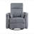 Gray Corduroy Fabric Upholstery 1Pc Accent Chair Swivel Glider Reclining Motion Solid Wood Living Room Furniture-755129254