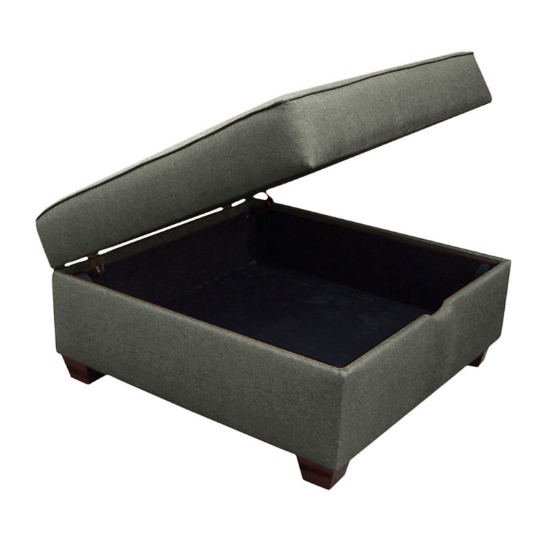 Anke Upholstered Ottoman, Flint