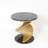 20'' Round Modern Side Table with Black Faux Marble Top Gold Spiral Metal Pedestal Base Natural Veining Heat Scratch Resistant Stable Versatile Accent Table for Living Room Sofa Nightstand-766494439