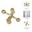Modern Metal Jack Sculpture for Home Decor - Stylish Decorative Object for Living Room Decoration or Console Table Accent - Gold-16966826-100826322