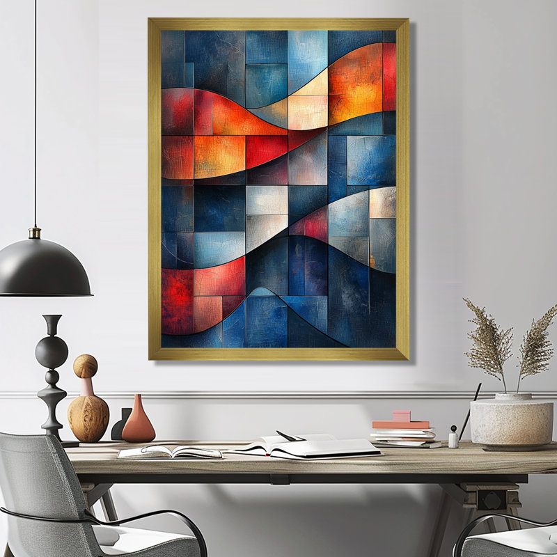 Nyome - Fashion Wall Decor, 40" H x 30" W, Single Picture Framed Print, Gold