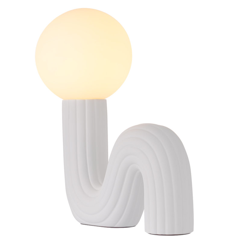 Modern Resion Table lamp Bedroom Study, White