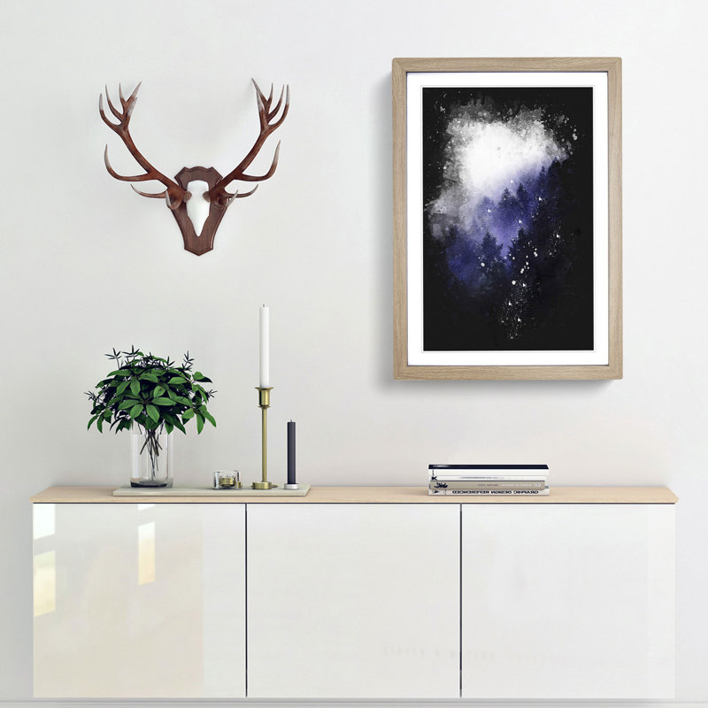 Forest Fog in Germany - Framed Print, Oak Framed, 45cm H x 33cm W x 2cm D