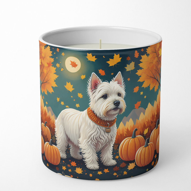 Bougie parfumée Pumpkin Spice avec support en céramique