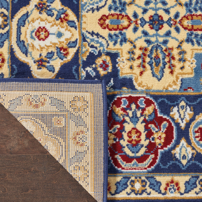Tapis brun / bleu Chattahoochee, Tapis de couloir 3 pi x 5 pi