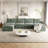 Upholstered Sofa Couch With Ottomans-482363859-482363857-482363863