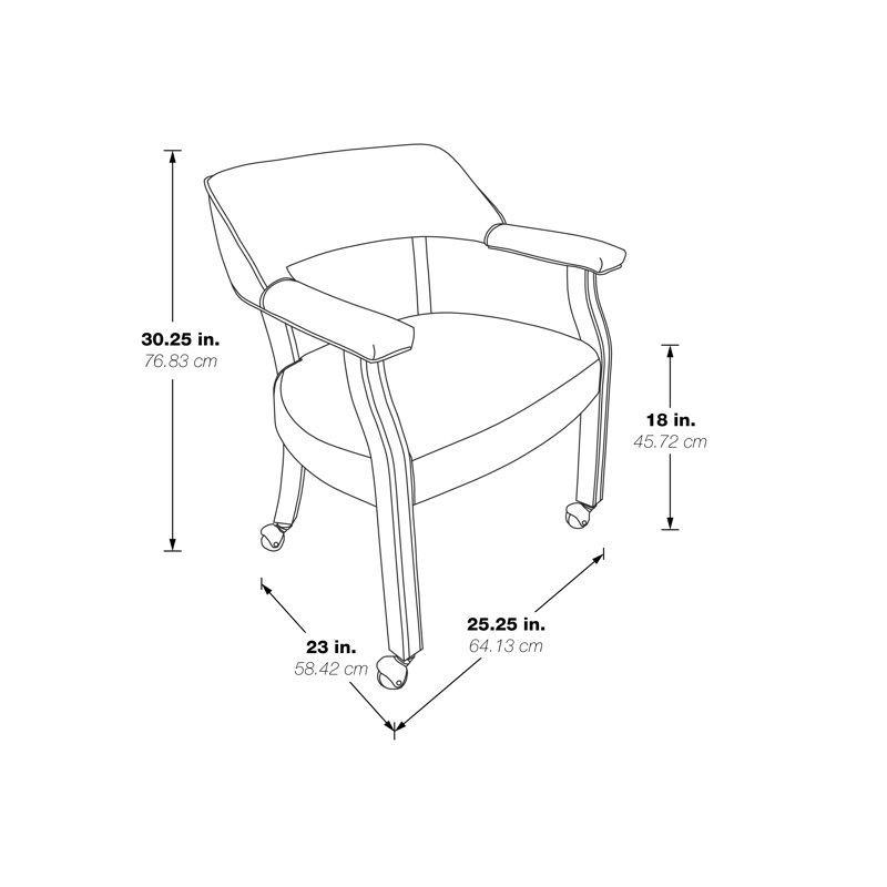 Hannibal 25.25" Wide Armchair, Oxblood Vinyl, Included