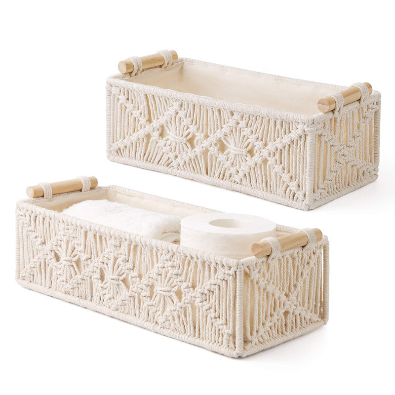Boîtes de rangement Macrame Boho Decor Box