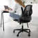 Nahjee Space-Saving Ergonomic Home Office Task Chair with Filp-Up Armrests