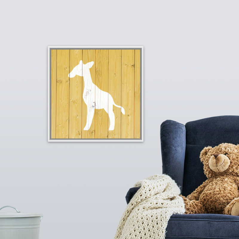 « giraffe zoo animal shape », impression, H 20 po x l 20 po x P 1,75 po, Cadre pour toile flottant blanc