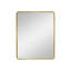 Armoire à pharmacie murale ou encastrable 20 po x 28 po en métal doré avec miroir-1733350680