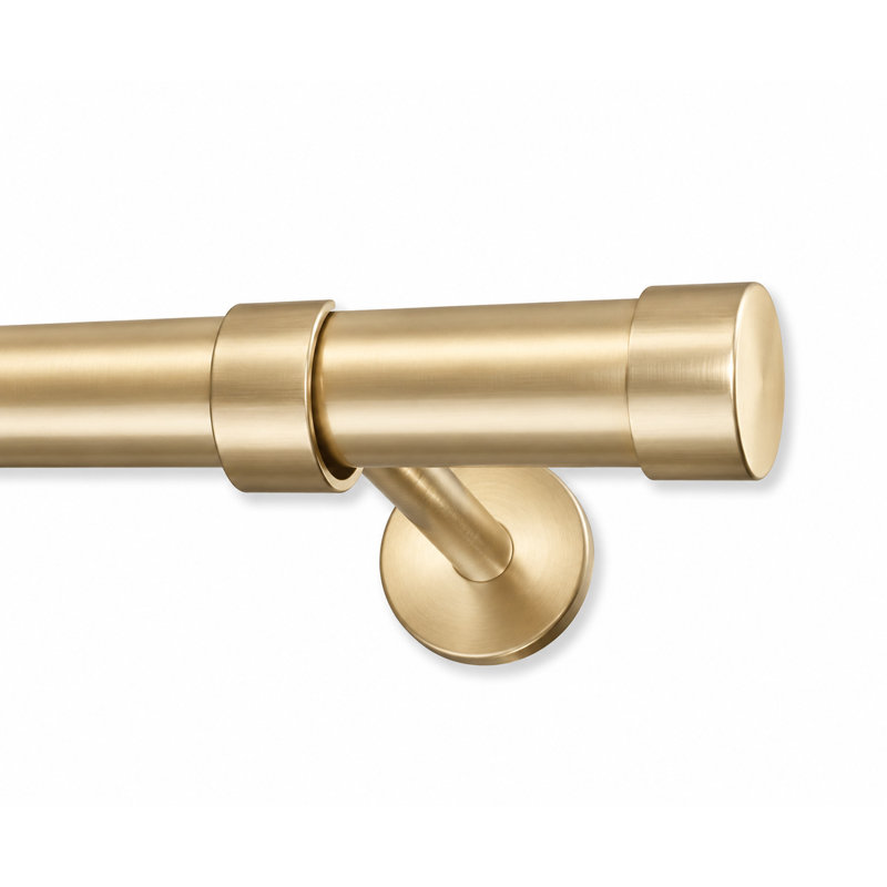 Cambria Designer Series Premium 1-1 / 8 en plus grand diamètre Tringle à rideaux non réglable et supports de designer, 84"