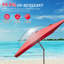 Parasol de patio rectangulaire avec fonction de levage et d'inclinaison à manivelle (base non incluse)-573508907
