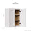Armoire murale blanche de 24 po avec mécanisme de fermeture en douceur et tablettes réglables amovibles, idéale pour la cuisine. Assemblage de chambre à coucher.