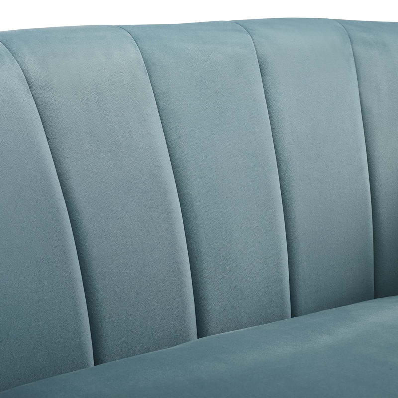 Velvet Armchair, Light Blue Velvet