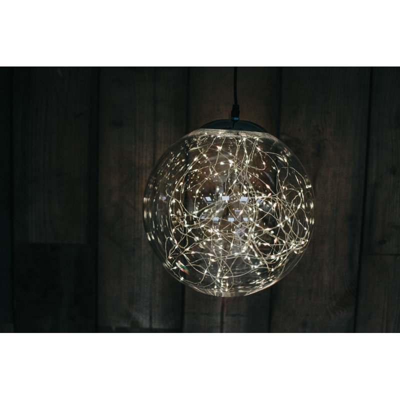 30cm Lighted Bauble, Silver