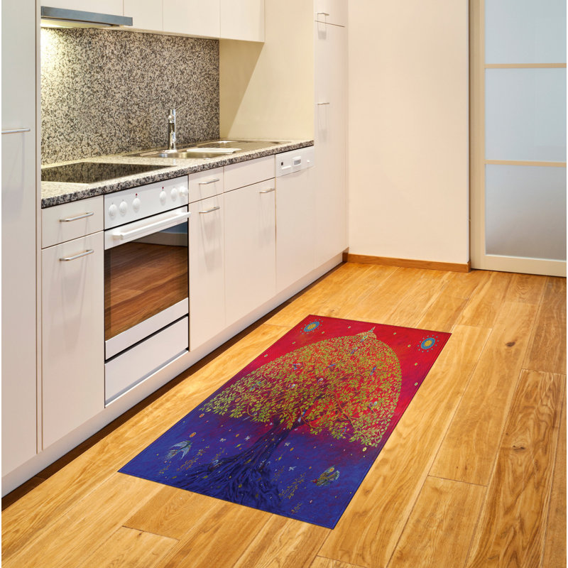 Ethnic High Density Long Fiber Poly Threads Decorative Area Rug Carpet, Rectangle 2'7" x 5'