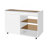 Versatile Movable Storage Cabinet Island With Multiple Compartments And Shelves