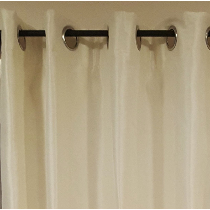 Eury Semi Sheer Curtain Single Panel, Ivory, 50" W x 96" L