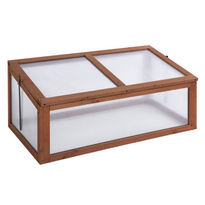 Jorin Small Rustic Polycarbonate Greenhouse With Openable Top Cover
