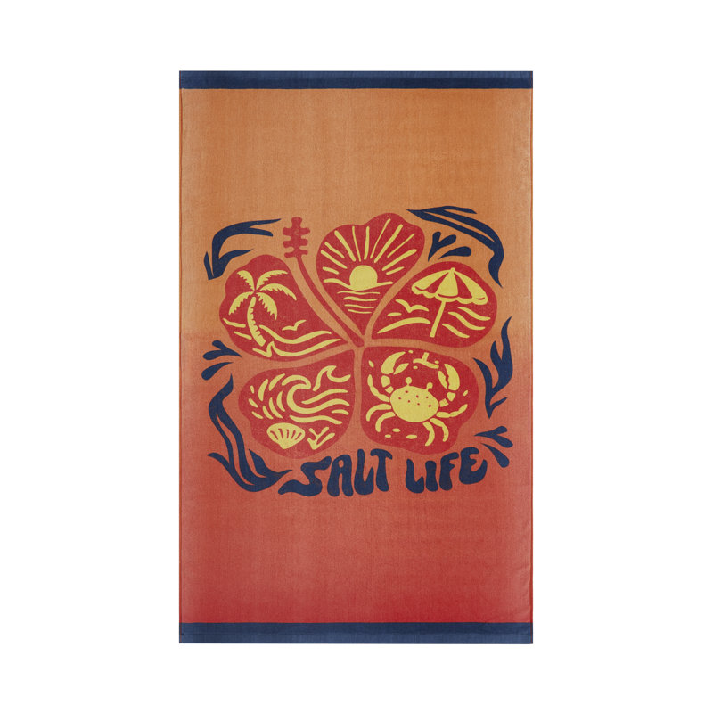 FLORAL DIP DYE BEACH TOWEL