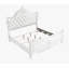 Grand lit de style moderne Opulence en bois blanc perle