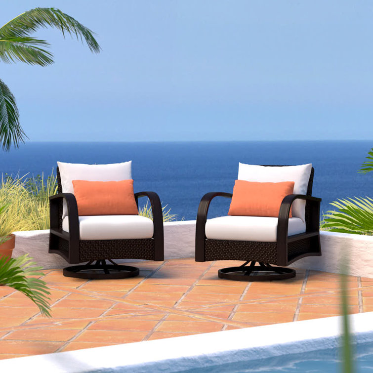 Kechia Swivel Patio Chair with Cushions