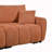 110" Modular Sectional Sofa, Movable Ottoman