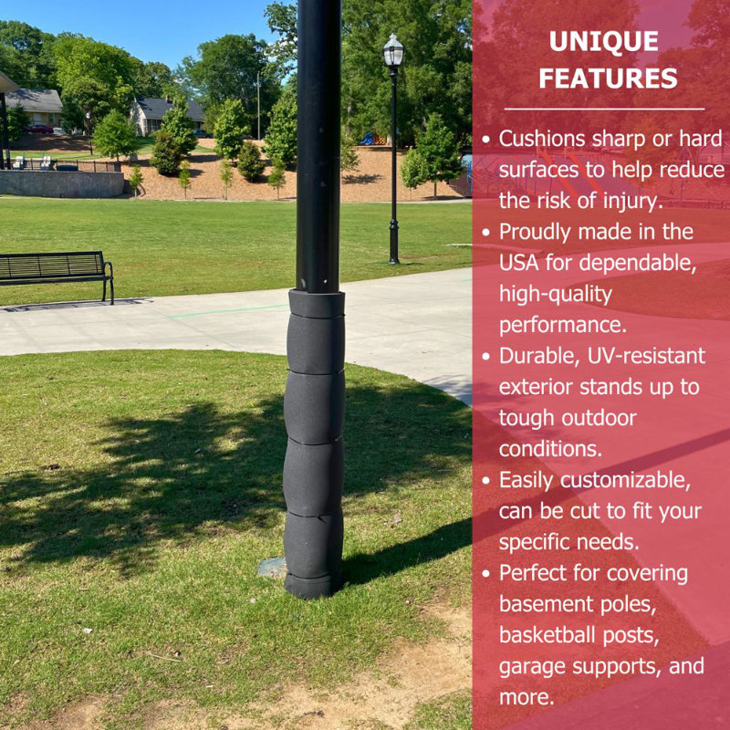 Cardinal Gates Flat Pole Padding 48" (Model FPP), Black