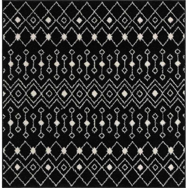 Geometric Indoor Rug, Square 5'3"