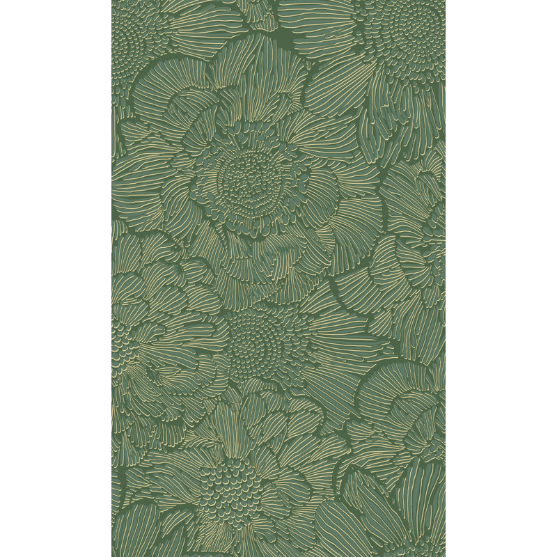 Rouleau de papier peint L 33 pi x l 21 po Felisbela, Vert