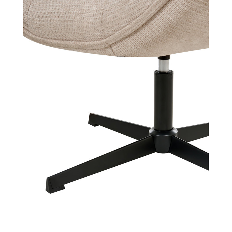 Swivel Armchair AUMA Fabric, Beige