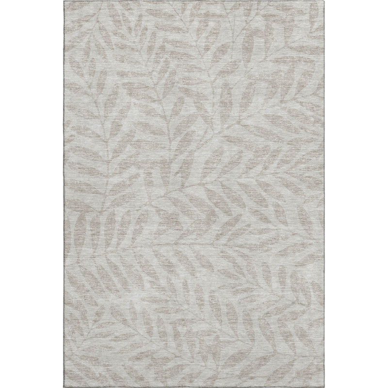 Premium Machine Washable Prisco Taupe Rug, Rectangle 8' x 10'