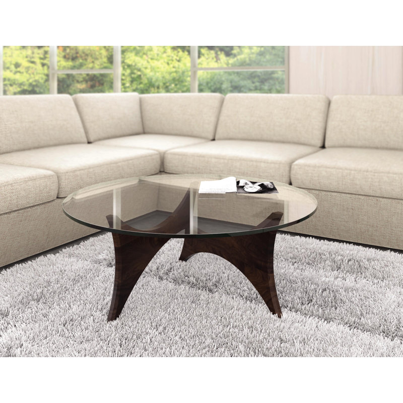 Table basse Pivot Statements, H 16,5 po x L 42 po x l 42 po, Transparent