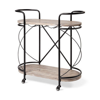 Jesteen Wood Bar Cart by Williston Forge