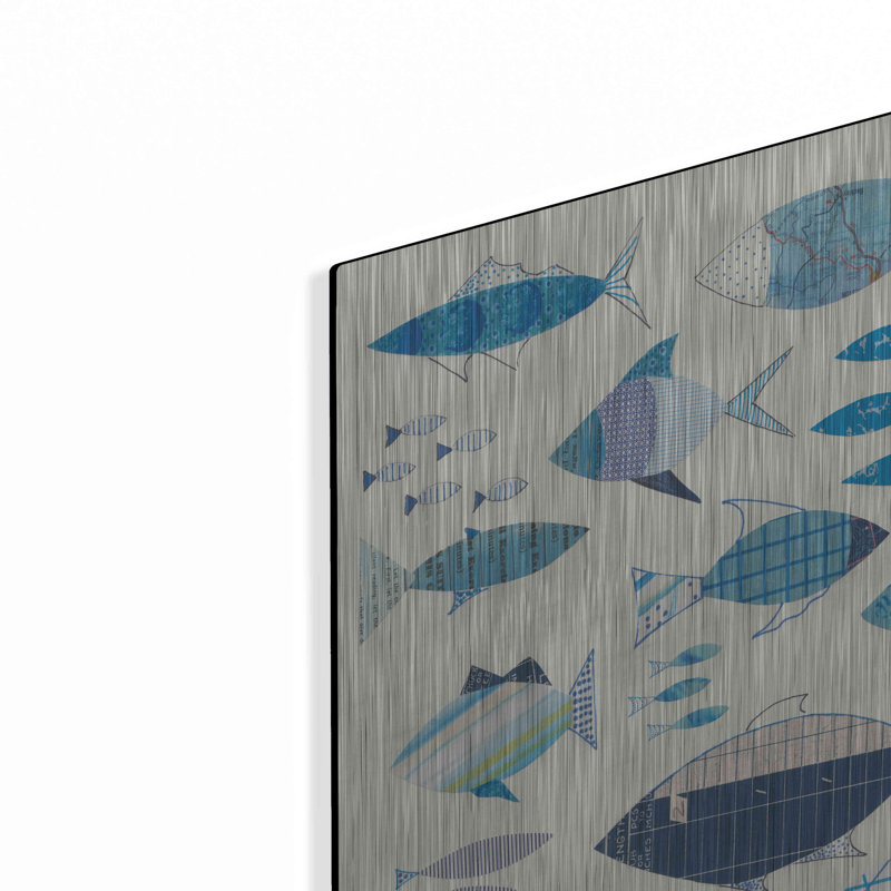 Beachcrest Home ™ «Go With the Flow I» par Courtney Prahl, art mural en métal, H 24 po x l 16 po