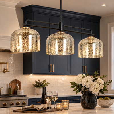 Allenstown 3-Light 43.3'' Dimmable Modern Kitchen Island Linear Pendant