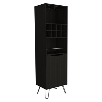 Armoire de bar H Silhill, salon, noir