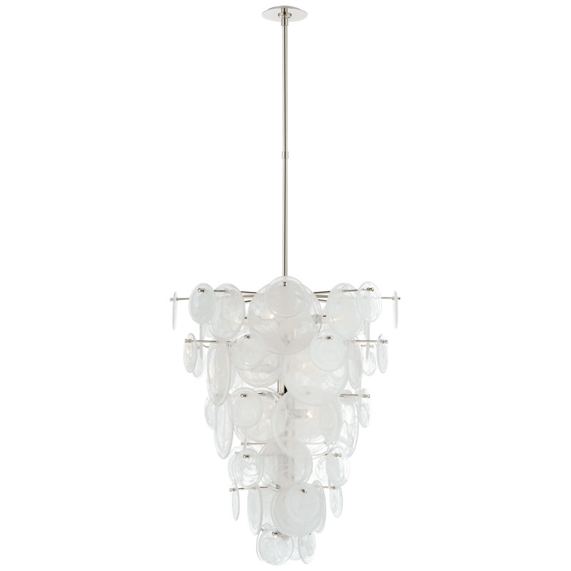 AERIN Loire Cascading Chandelier, Polished Nickel