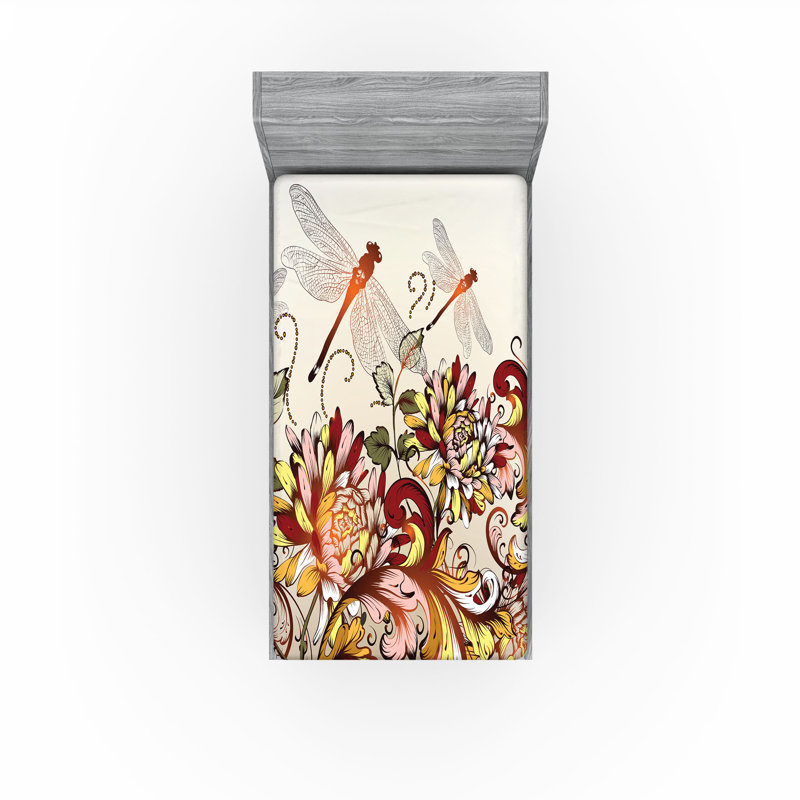 Multicolore Ambesonne, Drap-housse de taille simple