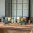 2 Piece Rustic Slate Unscented Pillar Candle Set