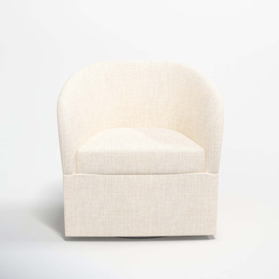 Lesia Upholstered Swivel Barrel Chair