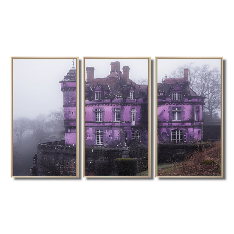 «Morrell Romantic Chateau In Europe - Chateaus», ensemble d'art mural, H 40 po x l 60 po x P 1 po