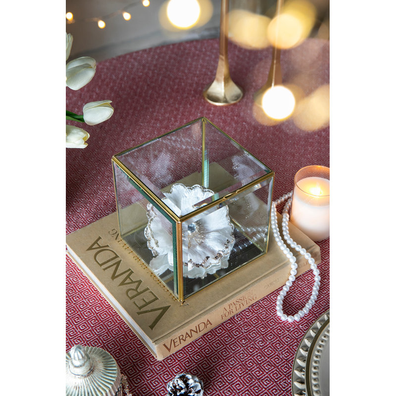Boîte décorative en verre
