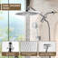 Pomme de douche à pluie double 12 pouces avec bras d'extension et douchette multifonction 8-Spary Chrome-122065051