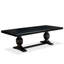 Cet ensemble de cuisine de 7 pièces comprend une table et 6 chaises modernes en tissu de polyester noir avec dossier capitonné à boutons - finition noire sablée.-1820037415