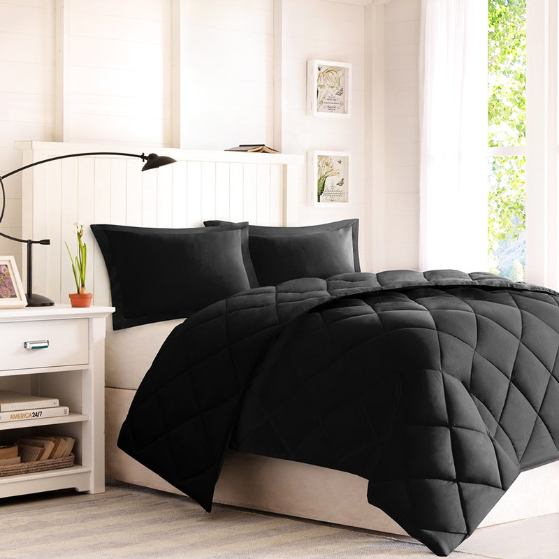 Édredon avec garniture en duvet synthétique, Édredon très grand + 2 taies décoratives