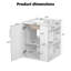 Armoire de salle de bain murale 20 po avec armoire latérale, lavabo en céramique, porte à fermeture lente, blanc