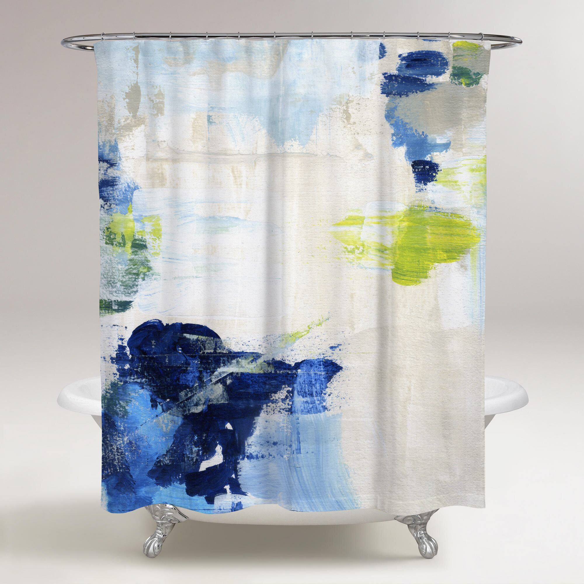 Wade Logan® Brackmann Abstract Shower Curtain & Reviews